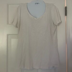 🩷 3/$18 Eddie Bauer tall Classic White Women's Top medium 100% cotton
